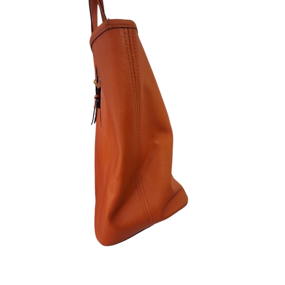 MICHAEL KORS Jet Set Orange Tote Bag Saffiano Leather - Picture 5 of 11